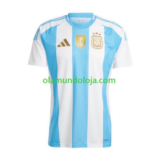 Camisola Argentina Copa America 2024 Homem Equipamento Primeiro Manga Curta